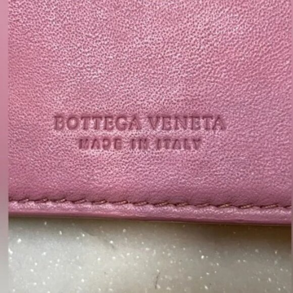 PINK Authentic Bottega Veneta Intrecciato Snap Long Wallet - Picture 6 of 10